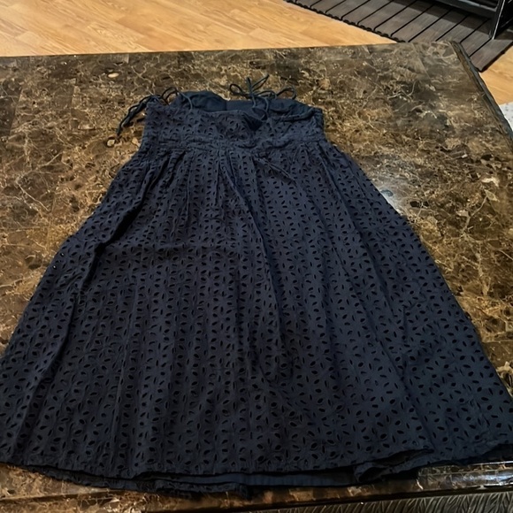Gap summer dress size 4 navy ties on shoulders   A78 - Picture 4 of 4